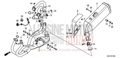 EXHAUST MUFFLER VFR800XD de 2013